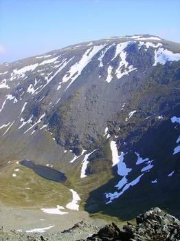 Summit of Carnedd Llewelyn from Yr Elen